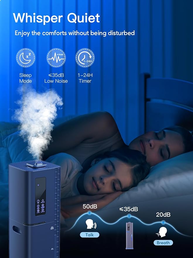 10L/2.64Gal Humidifiers for Bedroom, Top Fill Quiet Ultrasonic Cool Mist - Image 5