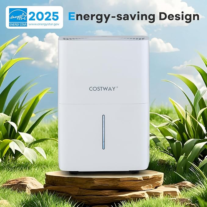 COSTWAY 65 Pints Energy Star Dehumidifier, 5000 Sq.Ft Portable Large Home - Image 2