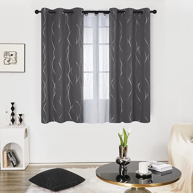 Deconovo Blackout Curtains, Thermal Insulated Noise‑Reducing Grommet Drapes - Image 2