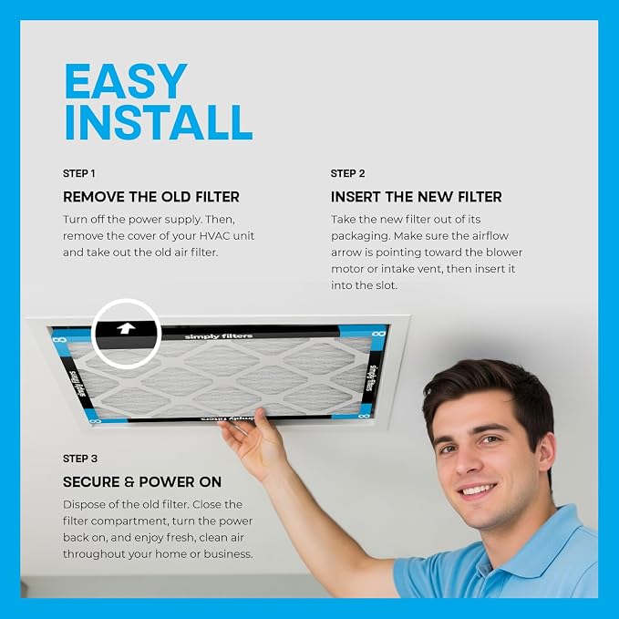 Simply 20x20x2 Air Filter, MERV 8, 12 Pack, Furnace Air Filter - Image 8
