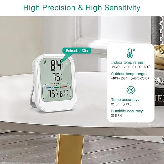 ORIA Digital Thermometer Hygrometer, Wireless Indoor Outdoor Thermometer - Image 4