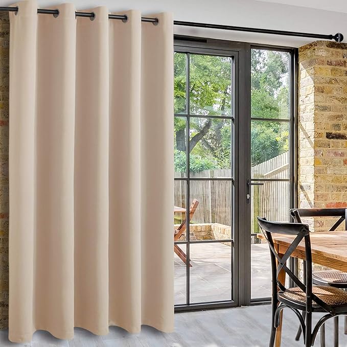 DWCN Beige Blackout Curtain Panel - Image 5