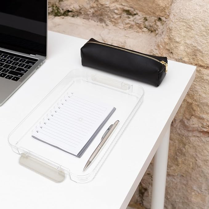 Cabilock A4 File Organizer Box Small without Lid, and White Card Storage Case - Image 4