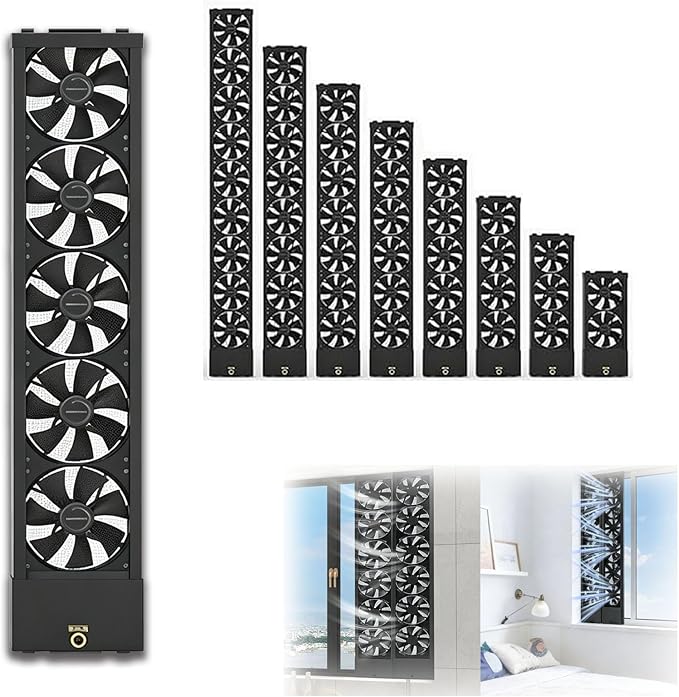 Vertical Window Exhaust Fan for Sliding Windows, Retractable Window Exhaust Fan by Unknown