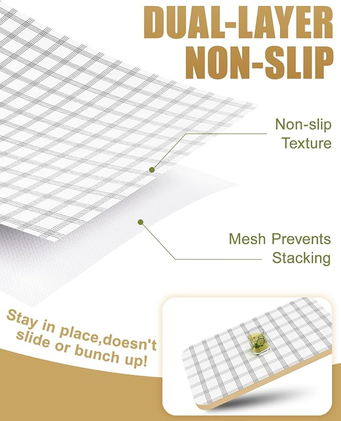 Shelf Liners for Kitchen Cabinets Non-Adhesive, Non-Slip Thickened Shelf Paper - Image 2