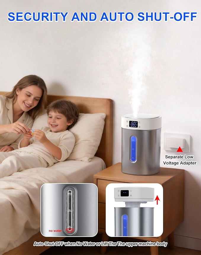 Humidifiers for Bedroom Large Room Baby, 4L Ultrasonic Cool Mist Humidifier - Image 8