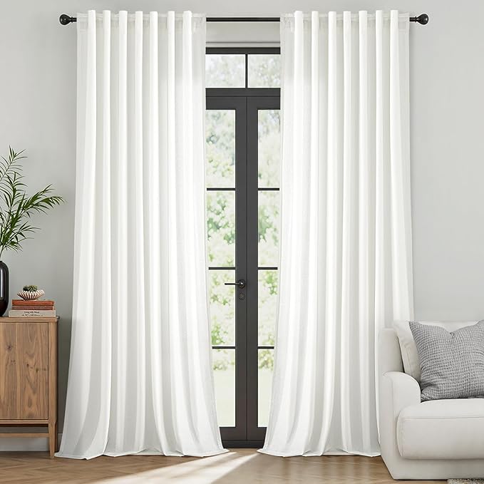 MIULEE White Thermal Insulated Curtains 96 Inches Long 2 Panels Set - Image 9