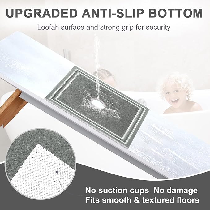Square Shower Mat Non Slip: 24x24 Inch Extra Large Shower Mats - Image 2