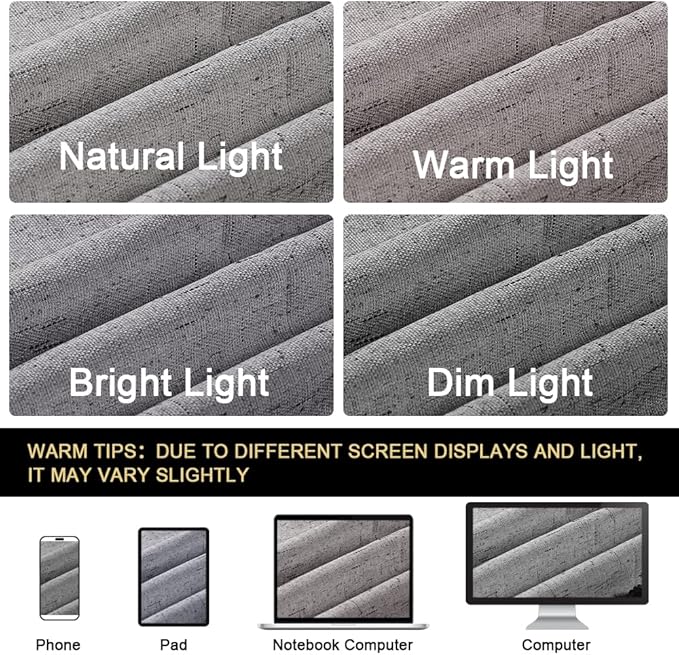 PrinceDeco Blackout Curtains for Bedroom 63 Inches Long 2 Panels Room Darkening - Image 8
