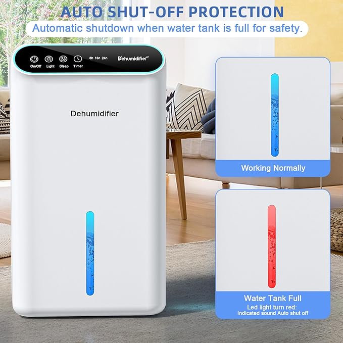 Dehumidifiers for Home, 86oz Water Tank, Dehumidifiers for Bedroom - Image 8