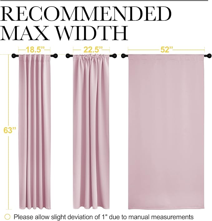 NICETOWN Bedroom Draperies Blackout Curtain Panels - Image 8