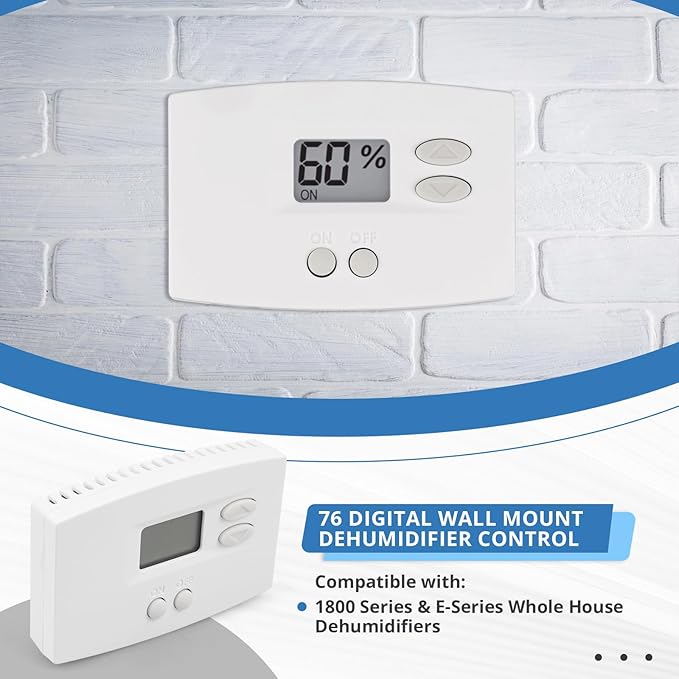 76 Digital Wall Mount Dehumidifier Control Compatible - Image 2
