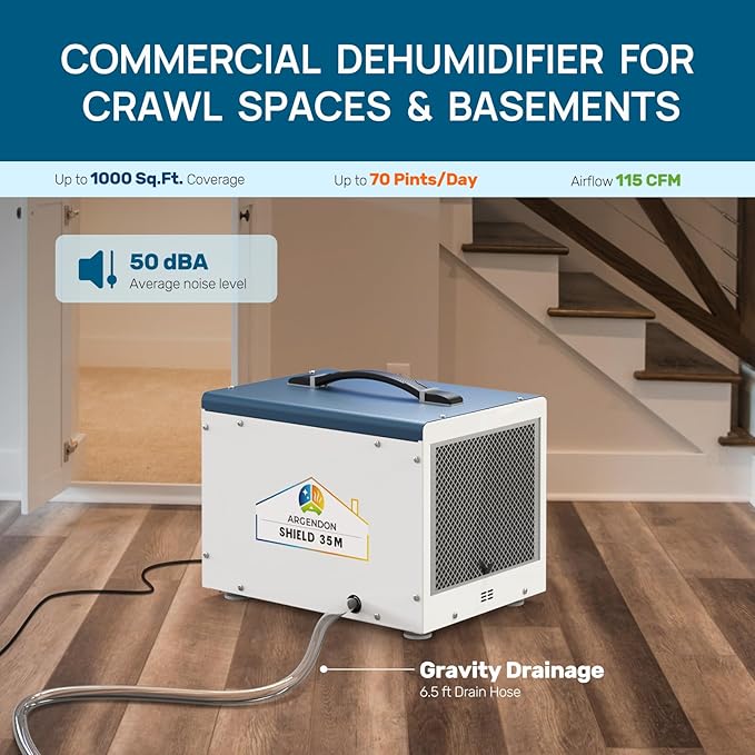 ARGENDON Dehumidifier for Crawlspace Basement, Commercial Dehumidifier - Image 3