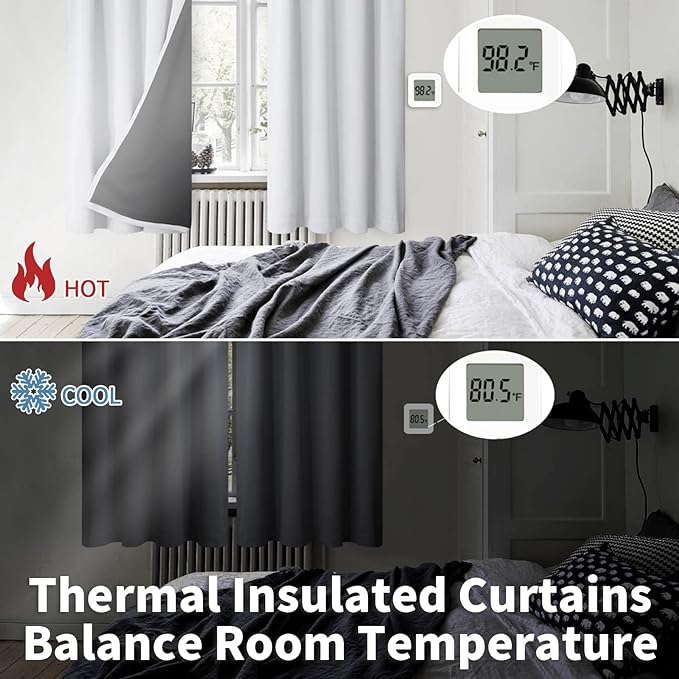BGment Blackout Curtains for Bedroom 54 Inch Length, Rod Pocket 100% Blackout - Image 4