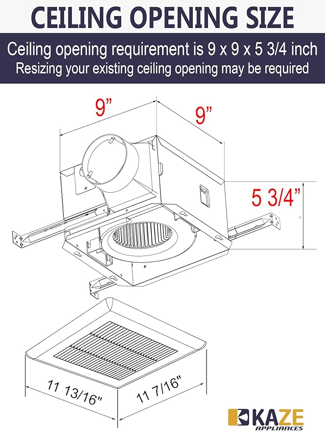 SNP100 | 100 CFM | 0.8 Sone | Energy Star Certified | No Attic Access Required - Image 7