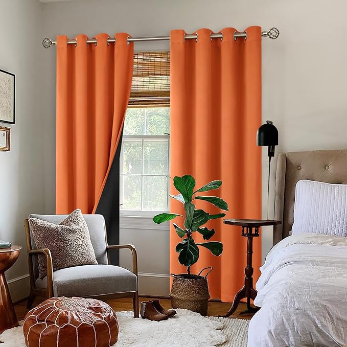 BGment Thermal Insulated 100% Blackout Curtains 84 Inch Length 2 Panels - Image 2