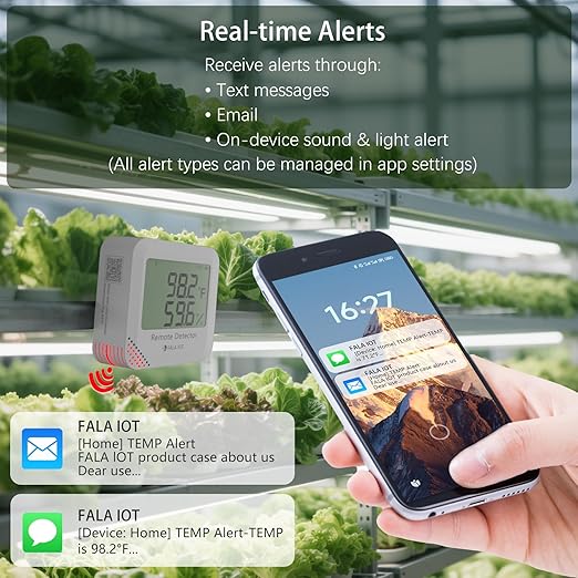 WiFi Temperature & Humidity Monitor, No Subscription 24/7 Remote Temp Sensor - Image 4