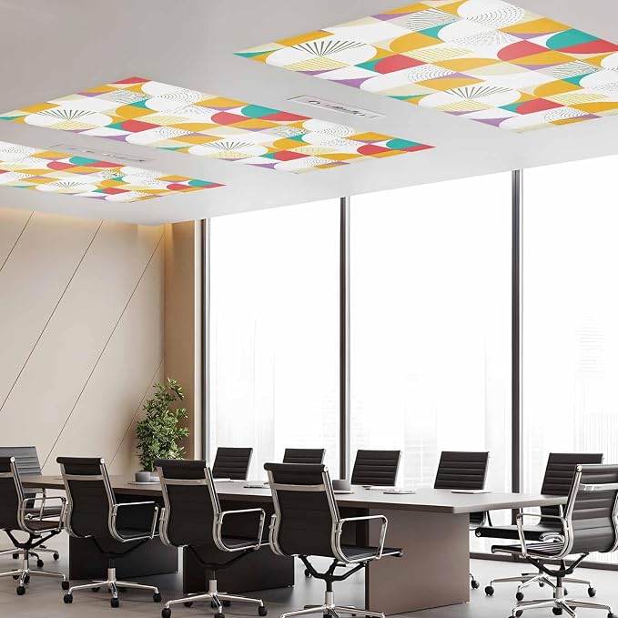 1 Pack Yellow Red Circular Fluorescent Light Covers - Image 4