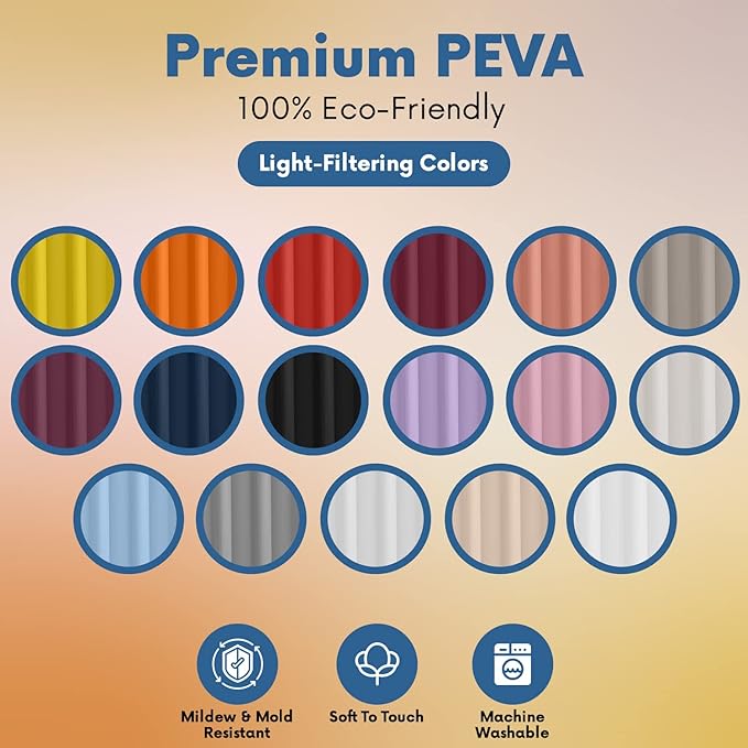 Premium Shower Curtain Liner, 6G PEVA Shower Curtain - Image 3