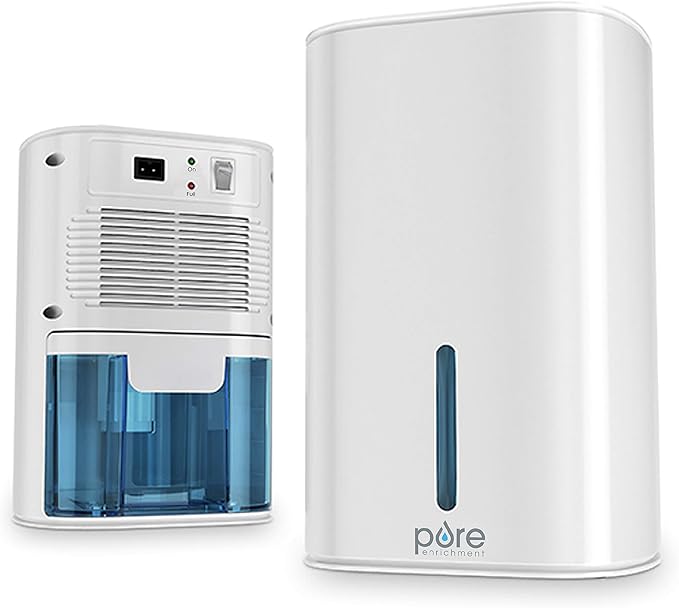Pure Enrichment PureDry Mini Dehumidifier - 27oz Compact Water Tank Eliminates by PureEnrichment