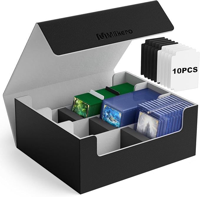 Mlikero Card Deck Case for Trading Cards 1800+, Trading Card Storage Box Fits by Mlikero