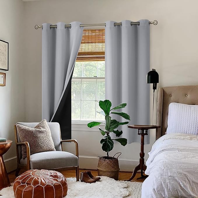 BGment Light Grey Blackout Curtains - Image 2
