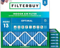 Filterbuy 22x22x1 Air Filter MERV 13 Optimal Smoke & Allergy Defense, by Filterbuy