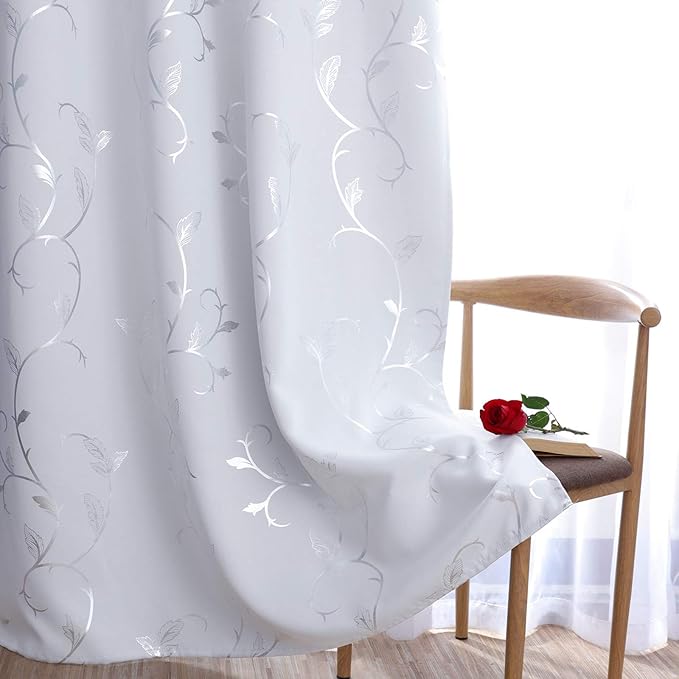 BUHUA Blackout Curtains Pairs 84 Inches Long Room Darkening Curtains - Image 4