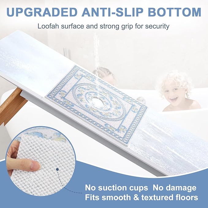 Square Shower Mat Non Slip: 24x24 Inch Extra Large Shower Mats - Image 4