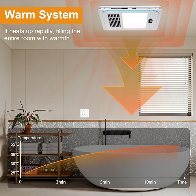 13.8 IN Bathroom Exhaust Fan - Image 5