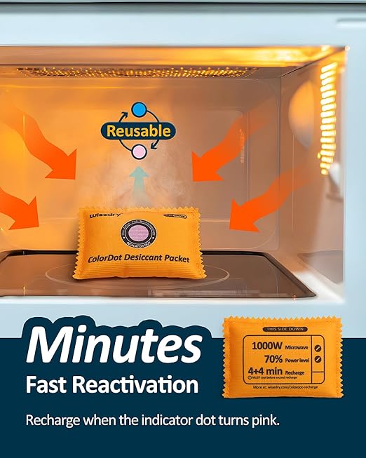 wisedry 100g Rechargeable Color-Indicating Desiccant Packs - Image 5