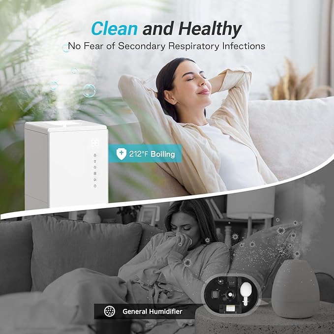 6L Stainless Steel Warm Mist Humidifier - Image 3