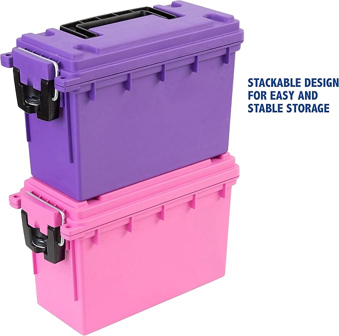 Sheffield 12632 Ammo Storage Box, Stackable .30 Cal Field Boxes, Water and Dust - Image 6