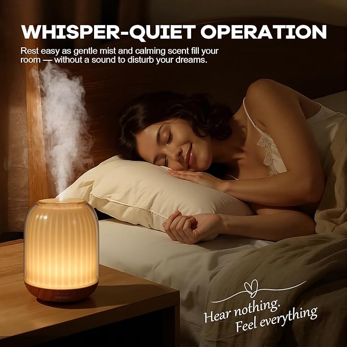 Essential Oil Diffuser with Night Lamp | 120ml USB Portable Aroma Diffuser with - Image 2