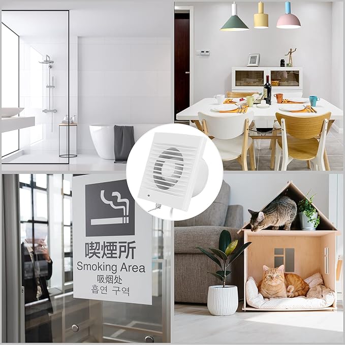 HUGOOME Exhaust Fan 188 CFM, 18W 320m³/h Ventilation Extractor - Image 3