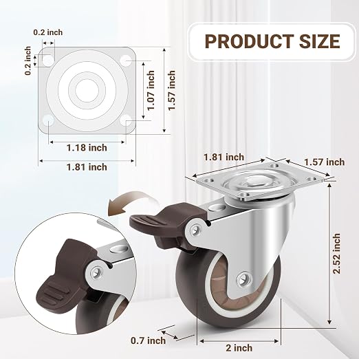 Caster Wheels 2 Inch - Image 3