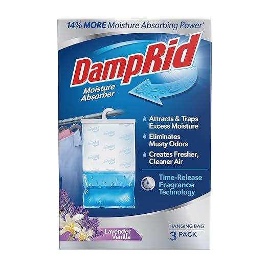 DampRid Lavender Vanilla Hanging Moisture Absorber, 16 oz., 3 Pack by DampRid