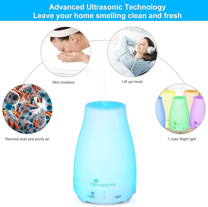 Diffuserlove Essential Oil Diffusers 200ML Remote Control Ultrasonic Mist - Image 4