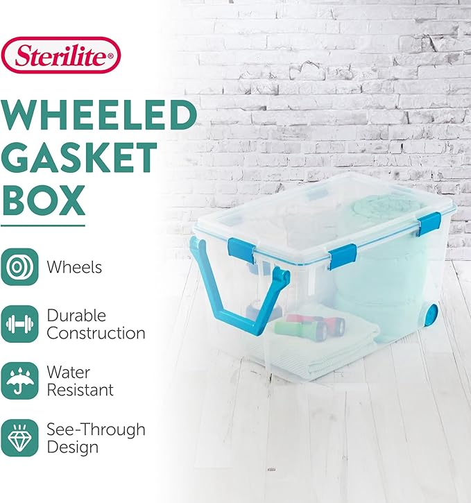 Sterilite 6-Pack Gasket Box, Weather-Resistant Storage Bins - Image 3