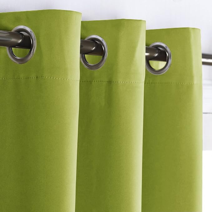 NICETOWN Green Curtain for Bedroom 84 inches Window Treatment Thermal Insulated - Image 4
