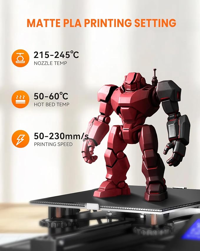TECBEARS Dual Color PLA Filament 1.75mm, Matte PLA 3D Printer Filament - Image 5