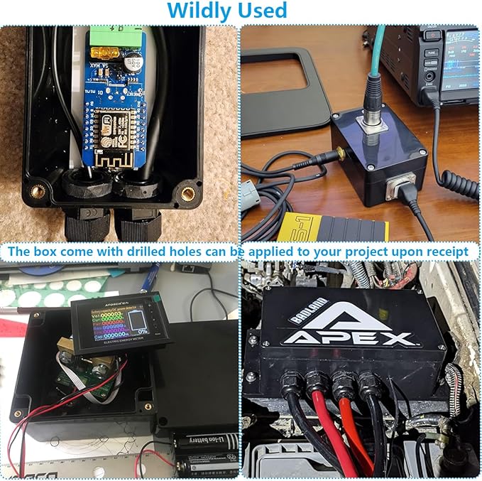 Outdoor Waterproof Junction Box IP67 Project Box ABS Black Electrical Boxes - Image 6
