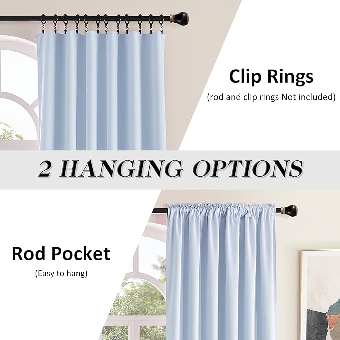 DONREN Extra Long 96 inches Length Curtains - Image 2