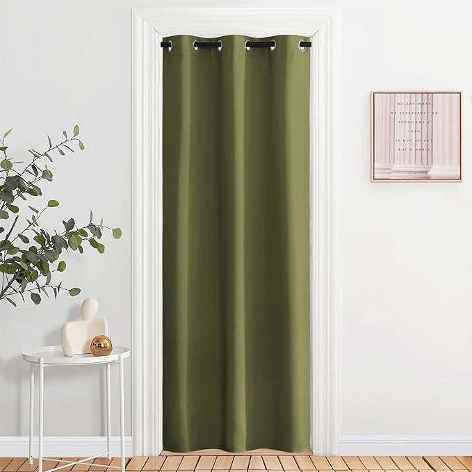 NICETOWN Curtain Blackout Drape Panel, Single Panel, 34 x 84 inch, Olive Green by NICETOWN