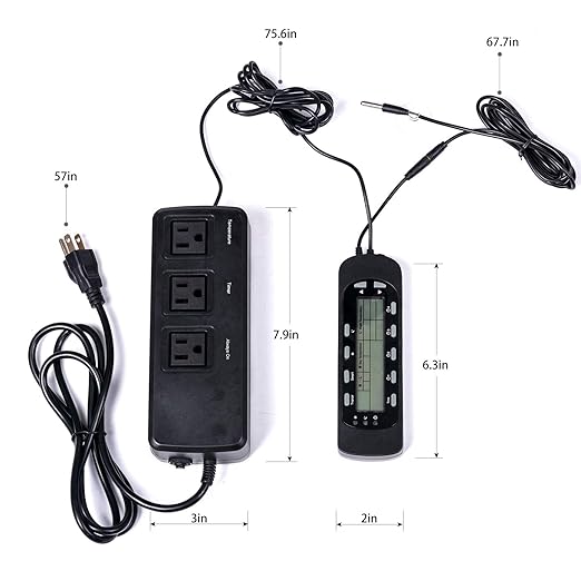 REPTI ZOO Reptile Thermostat Digital Outlet Temperature Timer Troptical or - Image 2
