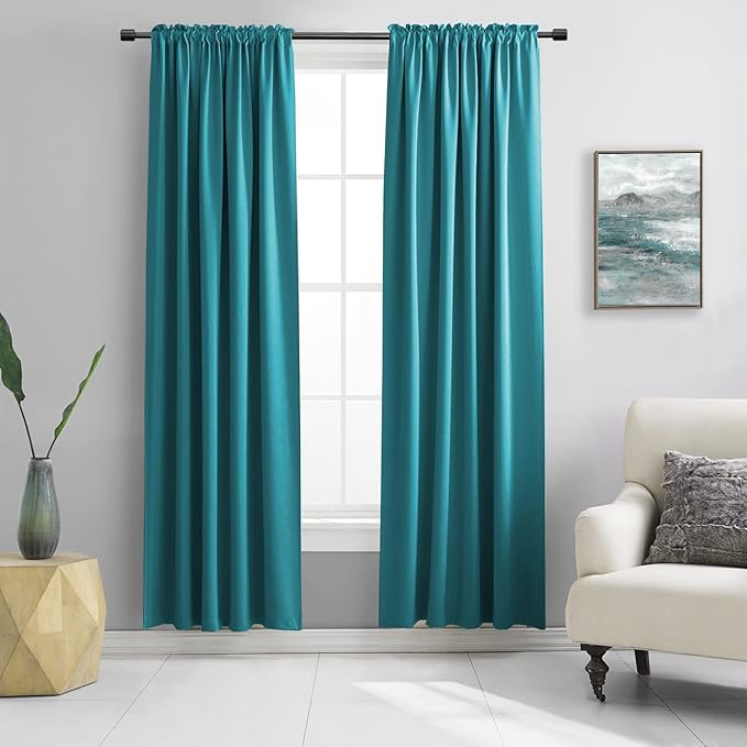 DONREN Teal Room Darkening Curtains by DONREN