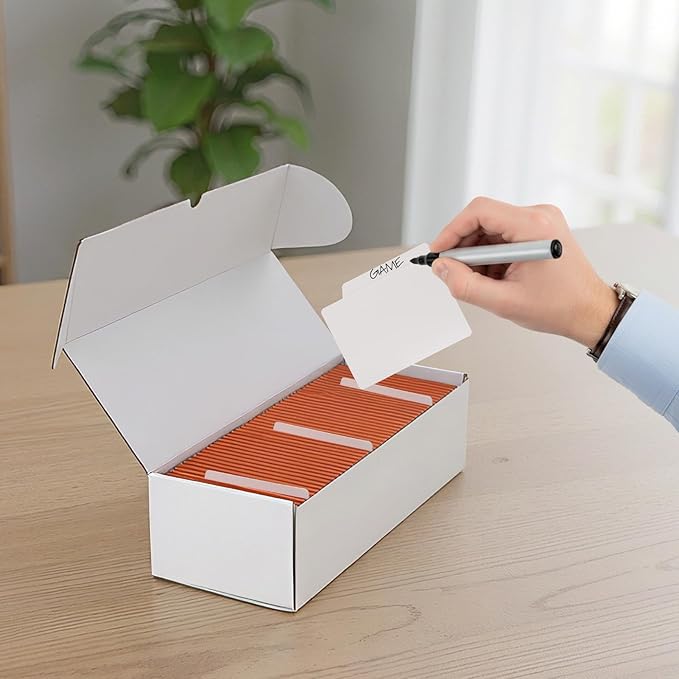 Bulk 900 Capacity Trading Cards Storage Box, in Total 25 Pack All White - Image 3