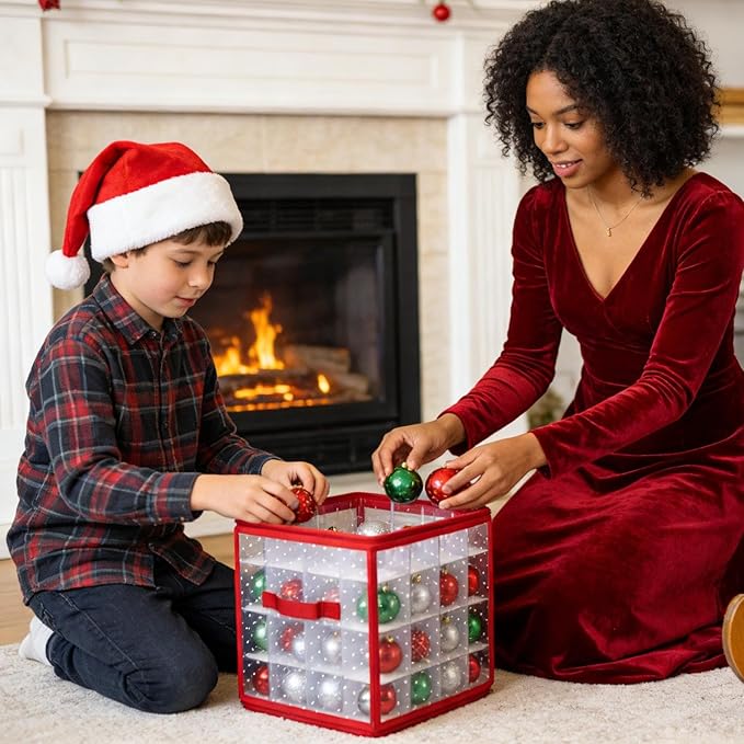 Ornament Organizer Storage Box | Space-Saving Decoration Container - Image 9
