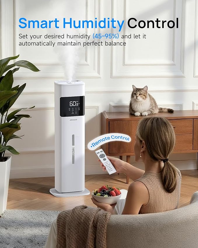 Warm & Cool Mist Humidifiers for Bedroom 500 sq ft, 2.1Gal/8L Top-Fill - Image 4