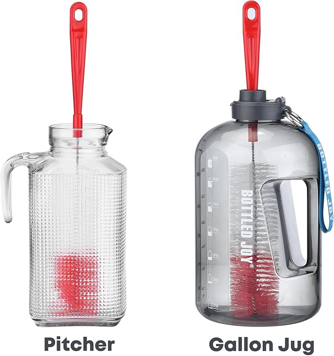 ALINK 16 inch Extra Long Red Bottle Cleaning Brush Cleaner - Image 5